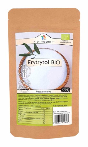 5902837811857 Erytrytol BIO 500 g - Pięć Przemian