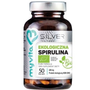 Silver Pure 100% Spirulina BIO 600mg 50 kaps. MYVITA