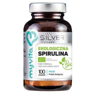 Silver Pure 100% Spirulina BIO proszek 100g MYVITA