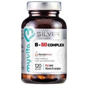 Silver Pure 100% Witamina B-50 Complex Max 120 kaps. MYVITA