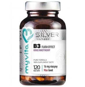 Silver Pure 100% Witamina B3 16mg (kwas nikotynowy) 120 kaps. MYVITA