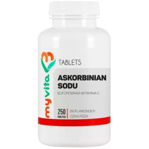 Askorbinian sodu (buforowana witamina C + bioflawonoidy i dzika róża) 250 tabl. MYVITA