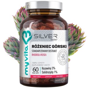 Silver Pure 100% Różeniec górski standaryzowany ekstrakt 200mg 60 kaps. MYVITA