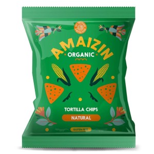 CHIPSY KUKURYDZIANE SOLONE BEZGLUTENOWE BIO 75 g - AMAIZIN