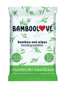CHUSTECZKI BAMBUSOWE NAWILŻANE 10 szt. BAMBOOLOVE