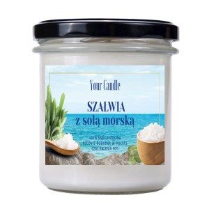 ŚWIECA SOJOWA SZAŁWIA Z SOLĄ MORSKĄ 150ml YOUR CANDLE