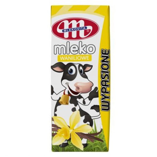 5900512300535 Mleko UHT Wypasione o smaku waniliowym Mlekovita, 200ml
