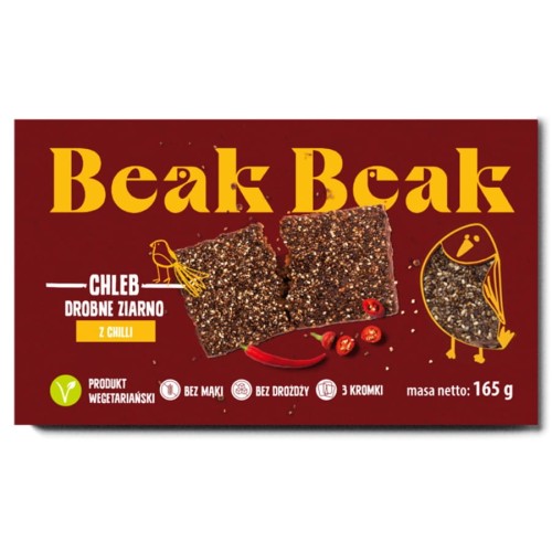5901764234593 Chleb Drobne Ziarno z chili Beak Beak, 165g