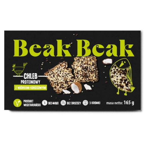 5901764234630 Chleb Proteinowy z wiórkami kokosowymi Beak Beak, 165g