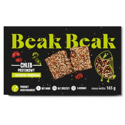 5901764234616 Chleb Proteinowy z suszonymi pomidorami Beak Beak, 165g
