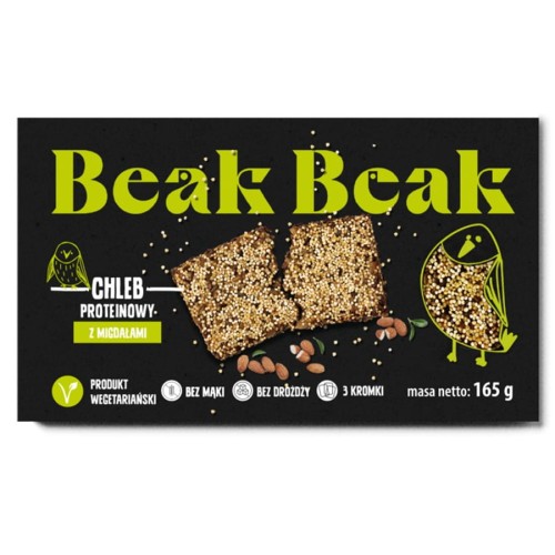 5901764234623 Chleb Proteinowy z migdałami Beak Beak, 165g