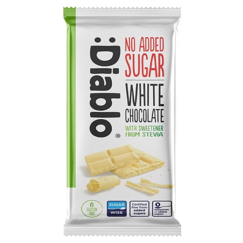 5060309490990 Czekolada biała bez dodatku cukru słodzona stewią Diablo, 75g