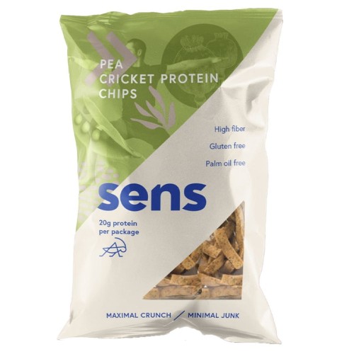 4260624010700 Chipsy proteinowe z grochu i mąki ze świerszczy Sens, 80g