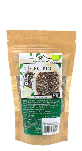 5902837810935 Chia BIO - nasiona szałwii hiszpańskiej 200 g - Pięć Przemian