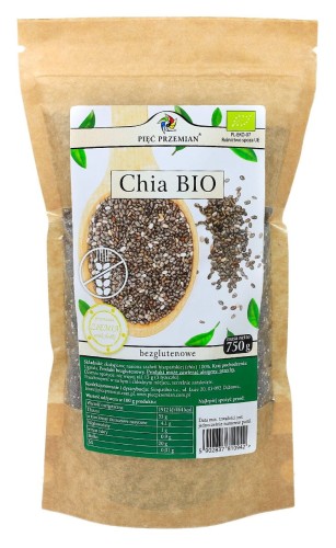 5902837810942 Chia BIO - nasiona szałwii hiszpańskiej 750 g - Pięć Przemian