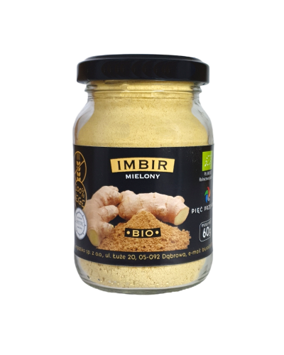 5902837811932 Imbir mielony bezglutenowy BIO 60 g - Pięć Przemian