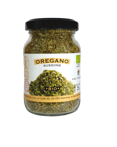 5902837811888 Oregano suszone bezglutenowe BIO 25 g - Pięć Przemian