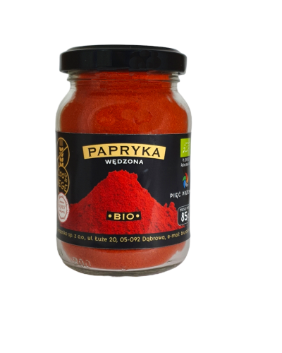 5902837811901 Papryka wędzona bezglutenowa BIO 85 g - Pięć Przemian