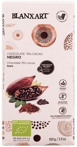 8436006830389 Czekolada gorzka 70% słodzona cukrem kokosowym BEZGL. BIO 100 g
