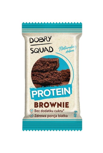 5907694952972 CIASTKO PROTEINOWE O SMAKU BROWNIE BEZ DODATKU CUKRU BEZGLUTENOWE 40 g - DOBRY SQUAD