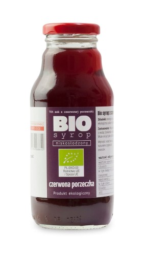 5905504066642 SYROP Z CZERWONEJ PORZECZKI NISKOSŁODZONY BIO 330 ml - KAMIONNA