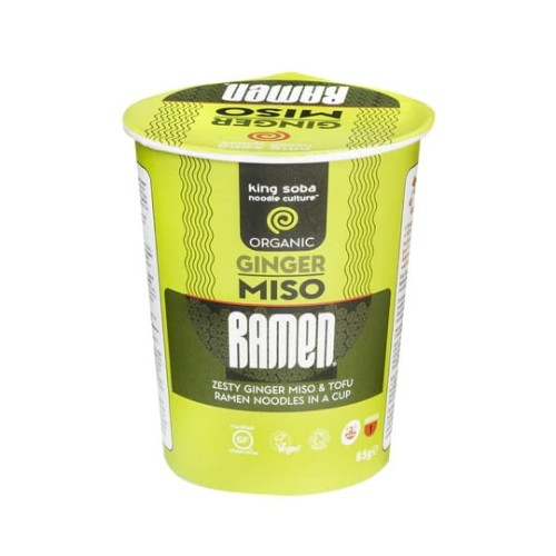 619286835000 ZUPA BŁYSKAWICZNA RAMEN Z IMBIROWYM MISO I TOFU BEZGLUTENOWA BIO 85 g - KING SOBA