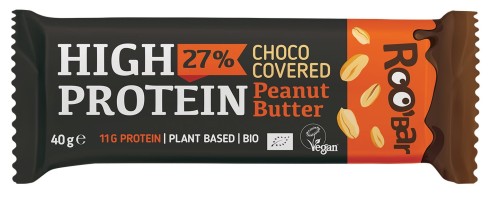 3800233780611 BATON PROTEINOWY ORZECHOWY W POLEWIE Z CZEKOLADY BEZGLUTENOWY BIO 40 g - SMART ORGANIC (ROOBAR)