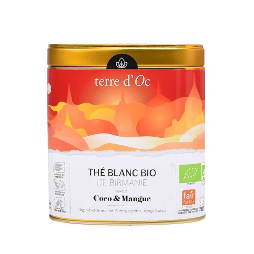 3700324437069 HERBATA BIAŁA KOKOS - MANGO FAIR FOR LIFE BIO 40 g - TERRE D'OC