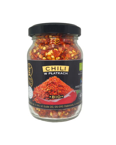 5902837812038 Chili płatki BIO 60 g - Pięć Przemian