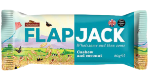 Baton Flapjack z nerkowcami i kokosem 80g WHOLEBAKE