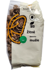Makaron żytni pełnoziarnisty MUSZELKI BIO 300g NATURAL