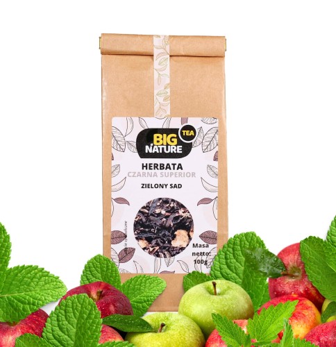 5903351626569 Herbata czarna SUPERIOR ZIELONY SAD 100g MIXBRANDS
