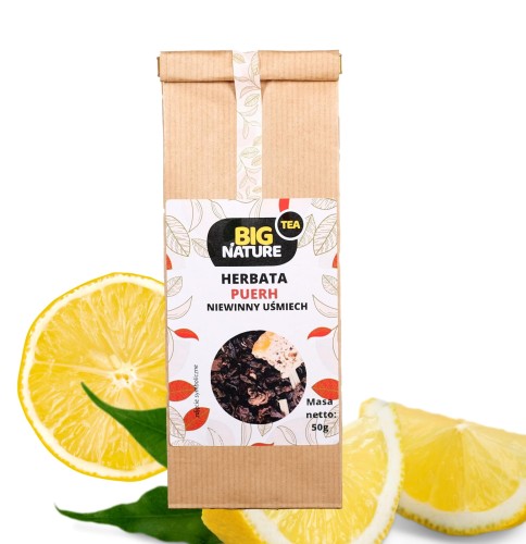 5903351627269 Herbata PUERH NIEWINNY UŚMIECH 50g MIXBRANDS