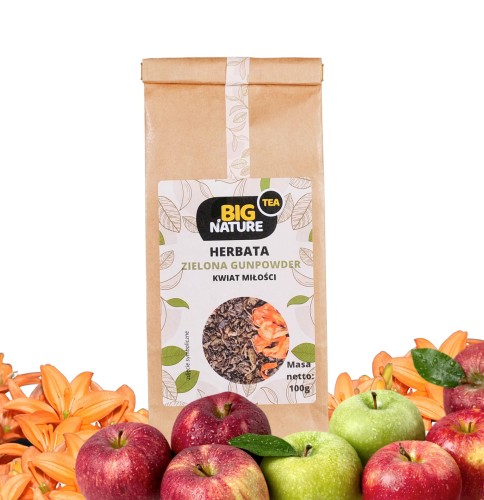 5903351627450 Herbata zielona GUNPOWDER KWIAT MIŁOŚCI 100g MIXBRANDS