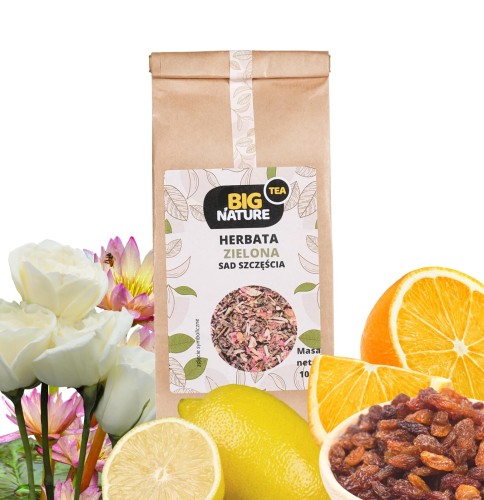 5903351627245 Herbata zielona SAD SZCZĘŚCIA 100g MIXBRANDS