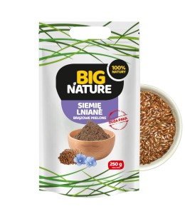 Siemię lniane mielone brązowe 250g  Duża Paka  MIXBRANDS