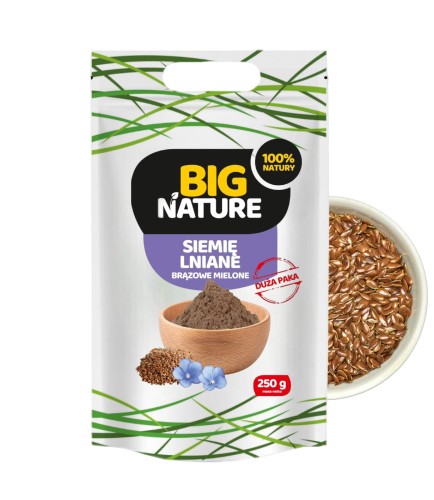 5903351628884 Siemię lniane mielone brązowe 250g MIXBRANDS