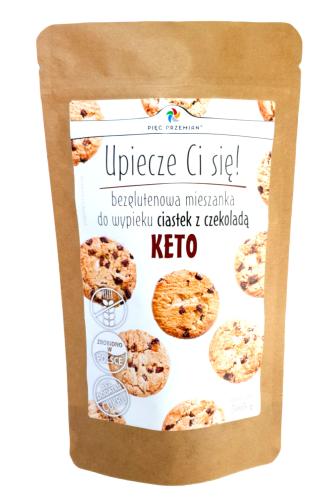 5902837812076 Mieszanka na keto ciastka z czekoladą bezglutenowe 365 g - Pięć Przemian