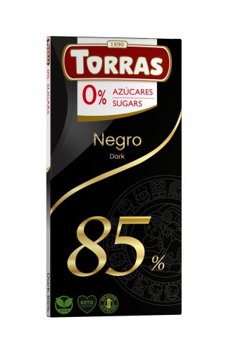 8410342007049 Czekolada gorzka 85% kakao bez dodatku cukru 75 g - Torras
