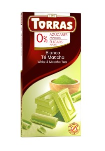 Czekolada biała z herbatą matcha bez cukru 75 g - Torras
