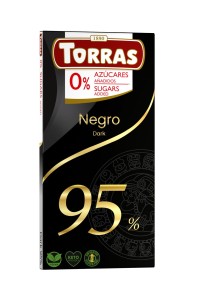 Czekolada gorzka 95% kakao bez dodatku cukru 75 g - Torras