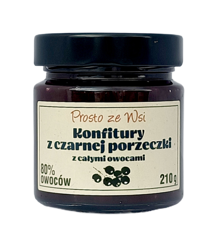 5907707433665 KONFITURA EKSTRA Z CZARNEJ PORZECZKI Z CAŁYMI OWOCAMI 210 g - PROSTO ZE WSI