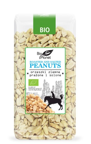 5907670799980 ORZESZKI ZIEMNE PRAŻONE I SOLONE BIO 350 g - BIO PLANET