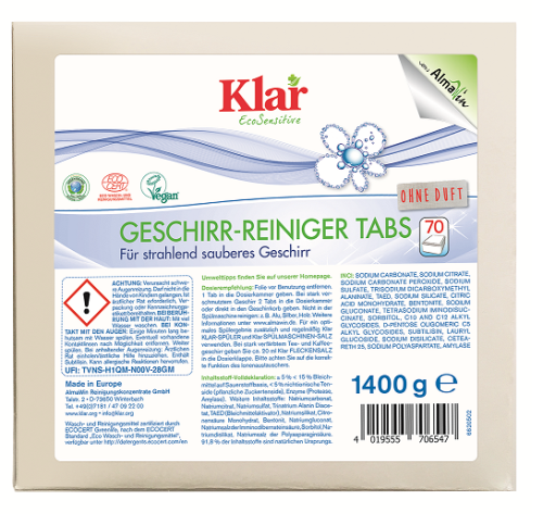 4019555706547 TABLETKI DO ZMYWAREK ECO (70 szt.) - KLAR