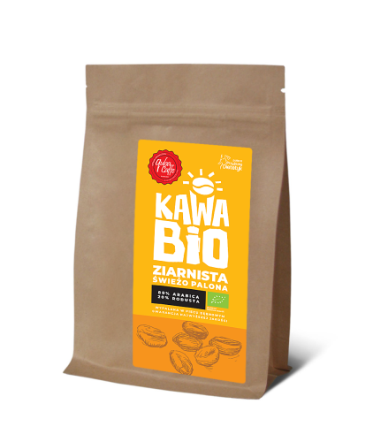 5907522870935 KAWA ZIARNISTA ARABICA/ROBUSTA BIO 250 g - QUBA CAFFE