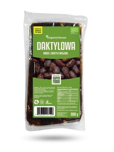 5906660157106 MASA DAKTYLOWA BEZGLUTENOWA BIO 500 g - ORGANIC HOUSE