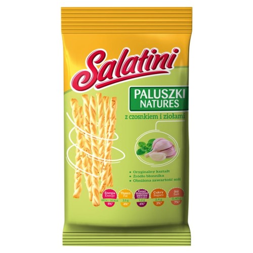 5900049816233 Paluszki Natures z czoskiem i ziołami Salatini, 40g
