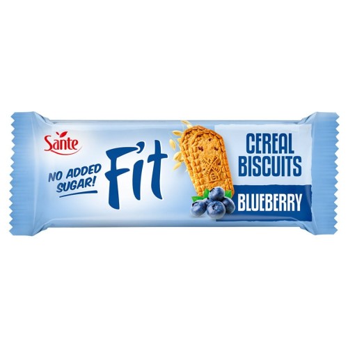 5900617042774 Fit Ciasteczka Zbożowe z Jagodą Bez Cukru Sante, 50g