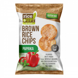 Chipsy z brązowego ryżu o smaku PAPRYKI bezglutenowe 25g RICE UP