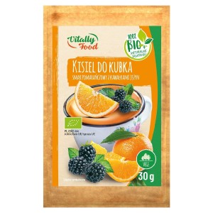 Kisiel do kubka pomarańczowy z owocami Vitally Food BIO 30g